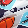 thumbnail image 6 of Chezmoi Collection 4-Piece Kids/Teens My Sports Window Curtain Set - Soft Microfiber Navy Blue Gray Orange White Basketball Baseball Football Soccer Kids Room Curtains, 2-Panels (42"W x 84"L), 6 of 8
