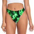 thumbnail image 1 of Balery Green Tie Dye Tangas de Algodón para Mujer con Estampado – Ropa Interior Sexy, Transpirable, G-string-3X-Large, 1 of 6
