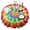 Rainbow Tie Dye, variant on Delicate Floral Watercolor Pattern Round Tablecloth 60"x60",Wrinkle Wipeable Table Cloth for Kitchen Dining Room Picnic Patio Party