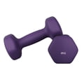 thumbnail image 4 of SONGMICS Juego de 2 Mancuernas, 2 x 2 kg, Recubrimiento de Vinilo Antideslizante, con Acabado Mate, para Gimnasia en Casa, Entrenamiento de Ejercicios de Fitness, Violeta, 4 of 8