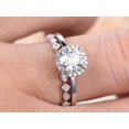 thumbnail image 3 of New Style 1.50 Carat Man made diamond moissanite and Man made diamond moissanite Wedding Set with 18k Gold Plating, 3 of 4