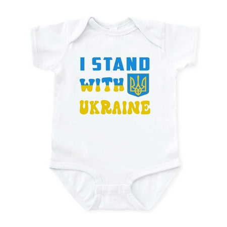

CafePress - Stand With Ukraine Peace Sticker Support Body Suit - Baby Light Bodysuit Size Newborn - 24 Months