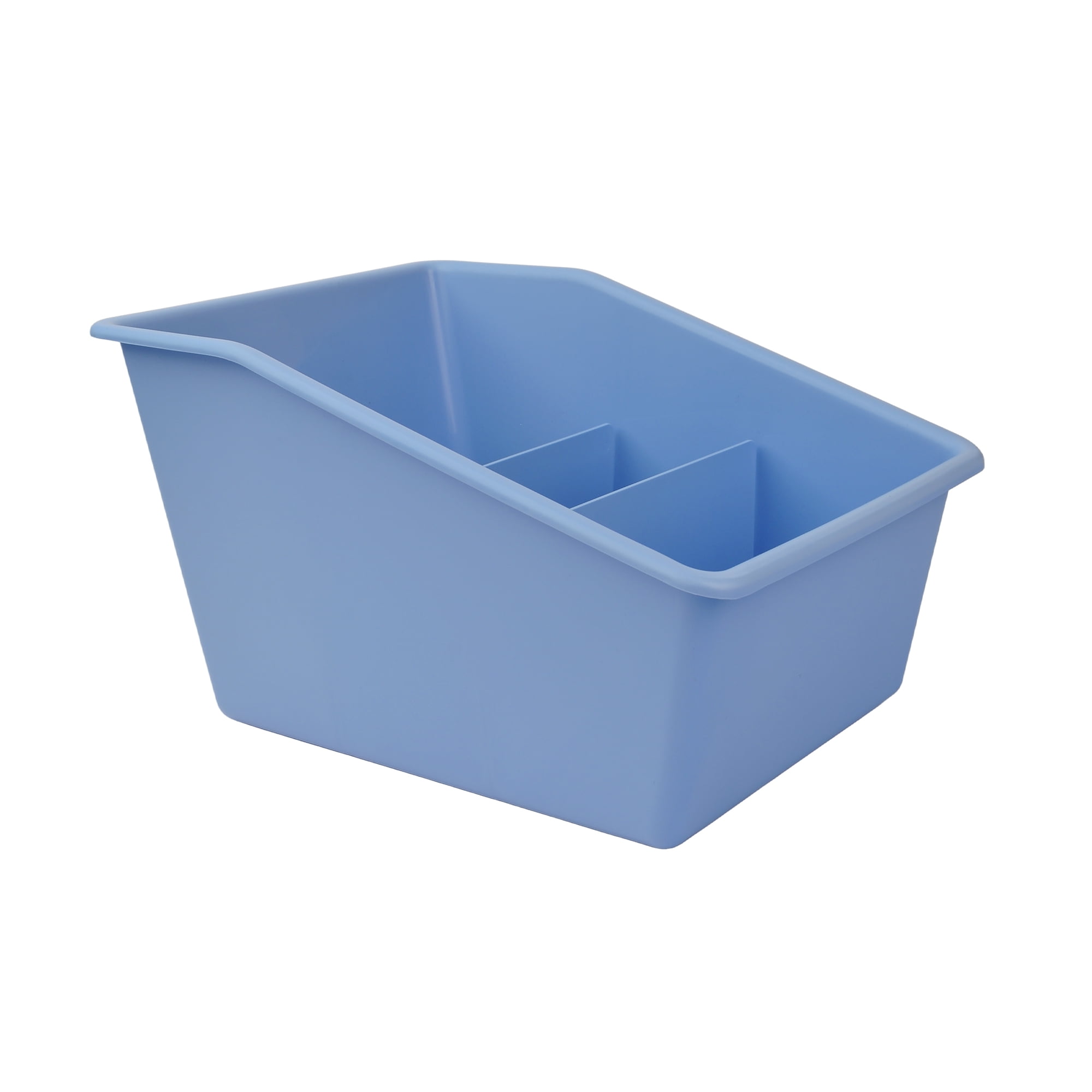 Pen+Gear Blue Plastic Book Bin Desk Organizer and Book Storage
