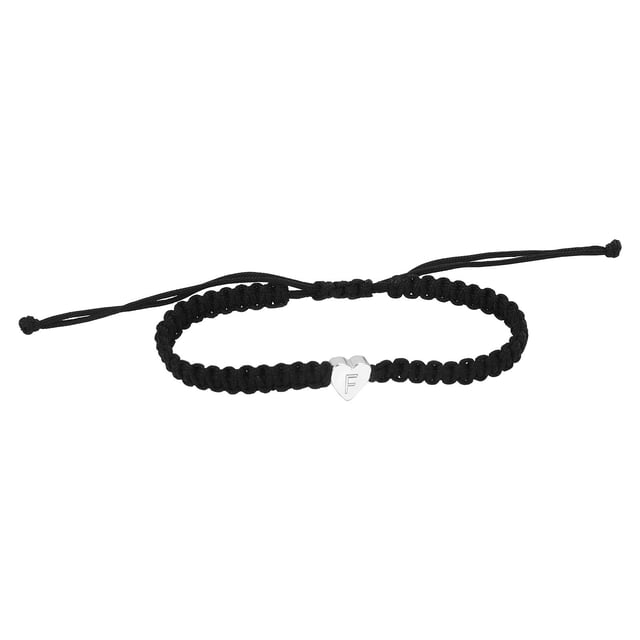 26 pulsera inicial de cobre Corazón Letra pulsera tejida delicado corazón encanto pulsera pulsera tejida para los hombres las mujeres las niñas