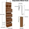 thumbnail image 2 of 2 Pack 5-Shelf Over Door Hanging Organizer  Wall Mount Storage for Bedroom  Clear Window and PVC Pocket for Storage Cosmetics  Sta, 2 of 7