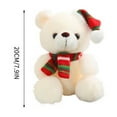 thumbnail image 2 of Christmas Gift Scarf, Cute Bear Doll Toy, Soft Plush Christmas Decoration with Santa Hat, Adorable Multi-Colored Stuffed Animal, Cozy Fabric, Perfect Holiday Home Decor and Kids Cuddle Companion, 2 of 7