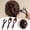 3 pack丨ABC, variant on zhonghuaying 1 pack Twisted Loop Hair Securing Pin Round Swirl Shade Bead Detail Strand Holding Accessory For Casual Updo Hairstyle Matching A