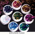 thumbnail image 6 of Nail Art Accessories Popular Nail Sequins Korean Color Changing Chameleon Glitter Sticker Super Shiny Fairy Eye Color Decal, 6 of 9