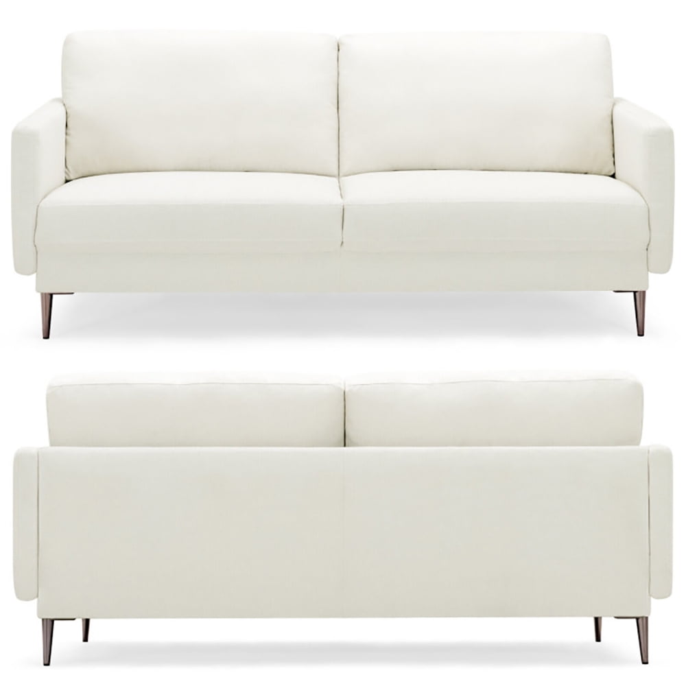 Finihen Convertible Sleeper Sofa Bed, Sectional Couch, Loveseat Sofa, Modern Loveseat with Comfy Backrest Cushions, for Living Room, Bedroom, White Finihen Convertible Sleeper Sofa Bed, Sectional Couch, Loveseat Sofa, Modern Loveseat with Comfy Backrest Cushions, for Living Room, Bedroom, White
