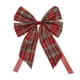 thumbnail image 2 of Decoración Navideña con Lazo a Cuadros | Cinta Navideña Verde y Roja | Tela de Poliéster de 23 X 18 Cm | Adorno para Árbol con Lazo para Envolver Regalos | Decoración Navideña Festiva para Regalos, M, 2 of 6