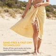 thumbnail image 2 of Unique Bargains 2Pcs Anti-Sand Turkish Quick Dry Beach Towel Yellow Dark Grey 71" x 40", 2 of 8