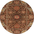 thumbnail image 1 of Ahgly Company Indoor Round Abstract Saffron Red Oriental Area Rugs, 4' Round, 1 of 6