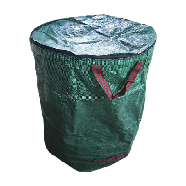 Bolsa para residuos de hojas de jardín, bolsas de jardinería, contenedor de lavandería, bolsas para jardín y césped, bolsas para desechos de jardín, 80cmx80cm con tapa