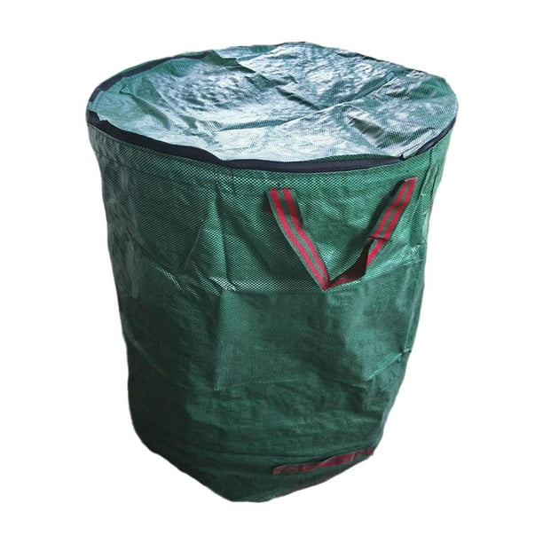Bolsas de jardinería, bolsas para desechos de hojas de jardín, bolsas para patio, bolsas profesionales para basura de jardín. 80cmx80cm con tapa