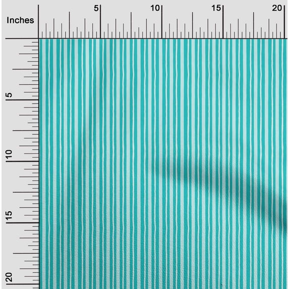 oneOone Georgette Viscose Turquoise Blue Fabric Stripe Block Sewing Craft Projects Fabric Prints By Yard 42 Inch Wide