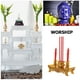 thumbnail image 5 of Lámpara de vela china, candelabro, vela de adoración, accesorio de altar para adoración budista, 5 of 6