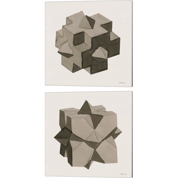 Great Art Now Geo by Stellar Design Studio 2 Piece Canvas Art Set Each 14"W x 14"H