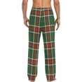 thumbnail image 4 of HPINK-T Men's Pajama Bottoms Red Green and White Soft Mens Pajama Pants Tartan Plaid Sleep Pants Winter Lounge PJ Pants XL, 4 of 5