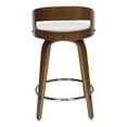 thumbnail image 4 of OFM 161 Collection Mid-Century Modern Low-Back Stool, Beige/Walnut, 4 of 10