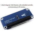 thumbnail image 2 of 1.44 Inch LCD Display HAT for Raspberry Pi 2B/3B/3B+/Zero/Zero W 128X128 Pixels SPI Interface LED Backlight 3.3V,1 * 1.44inch LCD HAT 1 * RPi screws pack,Black & Blue, 2 of 8