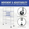 thumbnail image 5 of SafeRacks 6 Tiered Storage Shelves with Steel Wire Shelving Unit, Silver, 5 of 7