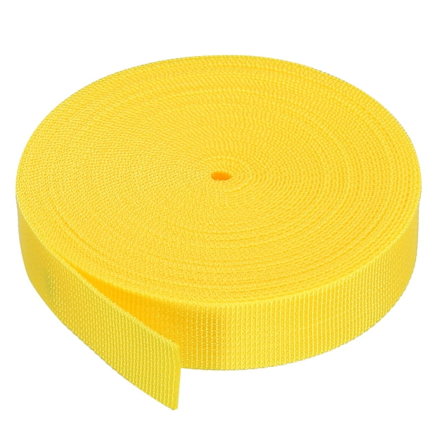 Unique Bargains Lightweight Webbing Strapping 1 Inch 10 Yards Yellow for DIY Repair, Crafts