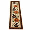 thumbnail image 2 of Autumn Spell Quilted Table Runner,Halloween Pumpkin Tablecloth ,Fall Decor Embroidered Farmhouse Desk Cover, Holiday Kitchen Dining Decorations for Home Party, 2 of 7