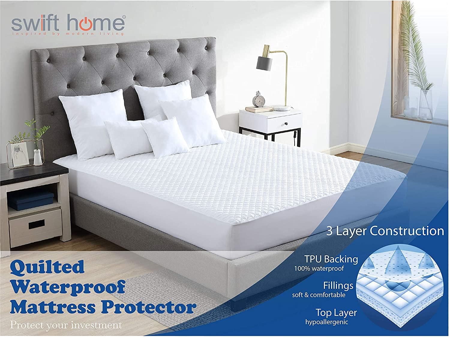 Quilted Waterproof Mattress Protector Cover
