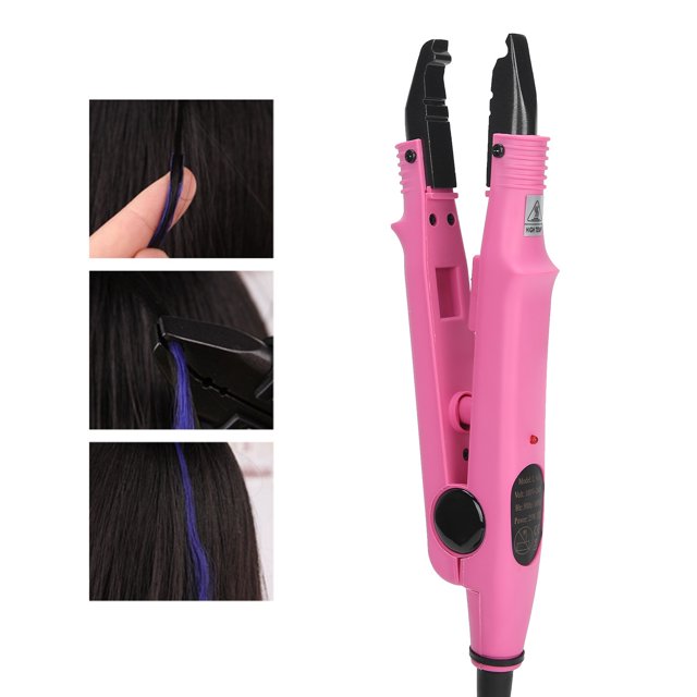 Outil d'Extension de Cheveux K Tips, Kit d'Outils d'Extension de Cheveux Professionnel à Température Constante de 210 Degrés Celsius avec Ligne Électrique Rotative pour Coiffure