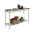 thumbnail image 2 of Table Console de Style Campagnard Français avec Tiroir et Tablette en Bois Flotté et Blanc, 2 of 5