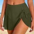 thumbnail image 2 of YSUEJPF Womens High Waisted Mini Swim Skirt Tie Knot Mesh Bathing Suit Bottoms Wrap Skort Beachwear, 2 of 7