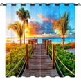 thumbnail image 1 of Music Curtains Grommet Light Filtering Window Drapes with Black White Musical Notes Music Sheet Print Pattern Decorative Privacy Curtains for Bedroom Living Room 2 Panels 42 x 63 Inch, 1 of 6