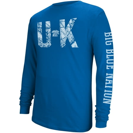 Foundation Sleeve - Men's Royal Kentucky Wildcats Foundation Long Sleeve T-Shirt