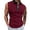 Wine, variant on Men Spring Summer Sleeveless Tank Top Vest Casual Lapel Zipper Solid Color Tops Long T Shirts Men Thin Tee Shirts Men Mens T Shirts Short Sleeve Short Sleeve Scrub Jackets Shirt Pack Men