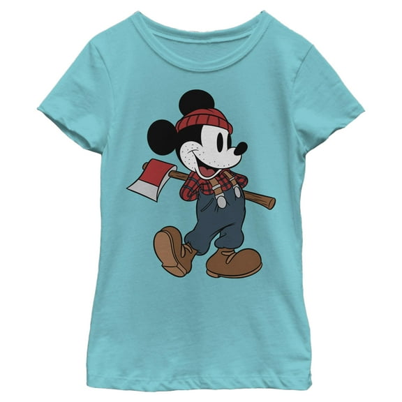 Girls Mickey & Friends Retro Lumberjack T Shirt