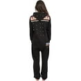 thumbnail image 2 of Women's Printed Fleece Onesie Pajama – Hooded Zip-Up One-Piece Sleepwear, Non-Footed Loungewear Jumpsuit, 2 of 2