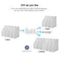 thumbnail image 5 of Deli Collapsible Magazine File Holder 4 Vertical Compartment Binder Holder for Desk Organizer Adjustable Sturdy Binder Storage Organizer for Office School Home,White, 5 of 12