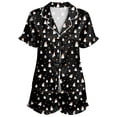 thumbnail image 4 of Angala Halloween Pajamas Women Graphic Pjs Outfits Ladies Pajama set Size L Black, 4 of 4