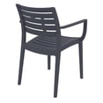 thumbnail image 2 of Compamia Artemis Chaise de Salle à Manger d'Extérieur pour Patio avec Accoudoirs, Gris Foncé, 2 of 14