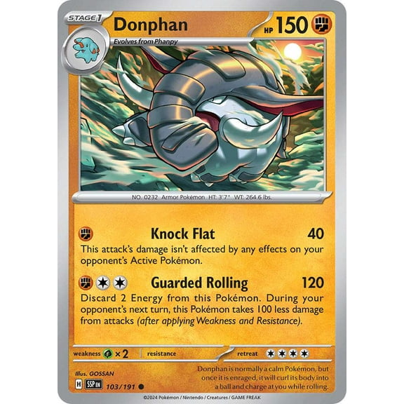 Pokemon Surging Sparks Common Donphan #103