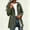 Army Green, variant on Jackets for Women Mid-Length Hooded Rain Jacket with Plaid Lining Full Zip Waterproof Windproof Jacket with Pockets and Drawstring Waist Solid Color Loos Comfy Jackets for Fall Daily Wear