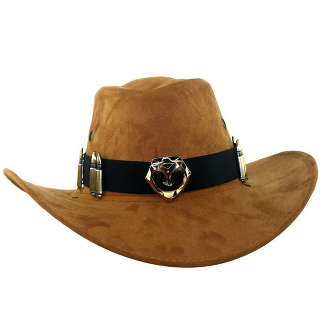 Sombrero de vaquero de felpa Overwatch Cole Cassidy para cosplay, 39 x 35 cm