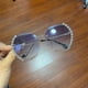 thumbnail image 1 of Fashion Oversized Rimless Sunglasses, Diamond Sunglasses (Blue), 1 of 5