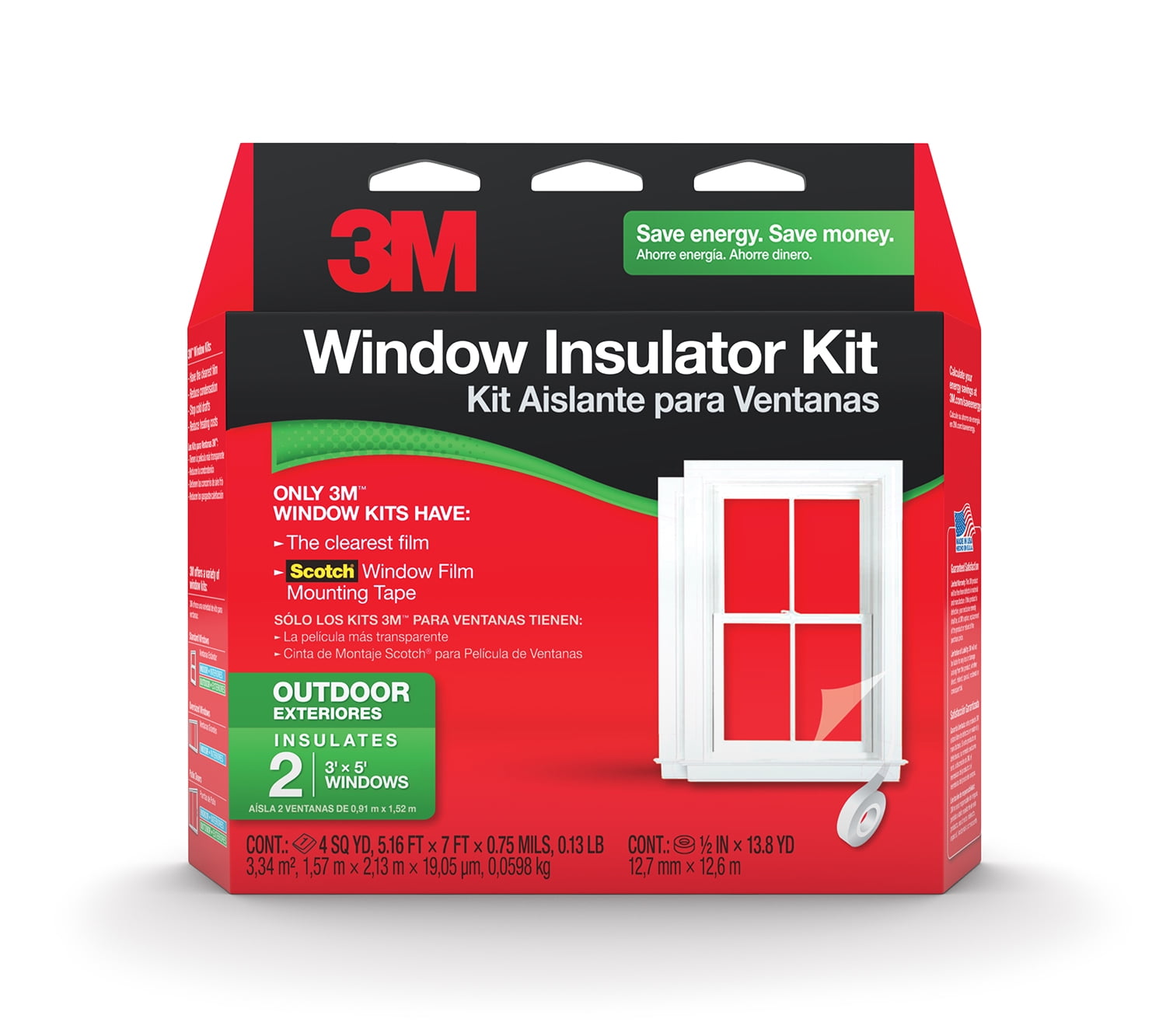 3M Outdoor Window Insulator Kit,2170 W6, Two Pack