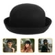thumbnail image 3 of Sombrero bombín de lana con ala enrollable para mujer y niña (negro), 3 of 7