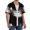 thumbnail image 2 of Susaid Happy Halloween 1 Print Men's Polo Shirts Button Down Short Sleeve Casual Summer Beach Vintage Shirts for Men-4X-Large, 2 of 5