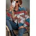 thumbnail image 4 of EASYBRAUS Women Aztec Knit Jacket Short Coat Button Pocket Casual Warm Cardigan, 4 of 8