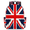 Black, variant on British Union Jack Flag Backpack, Lightweight 15 Inch Laptop Backpack for Men Women, Casual Daypack for Travel Work, United Kingdom National Flag