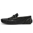 thumbnail image 4 of Men's Casual Loafers Slip On Leather Shoes Male Lightweight Driving Shoes Moccasins Classic Penny Loafer Flats Boat Shoes Outdoor Walking Shoes, 4 of 15