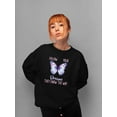 thumbnail image 2 of Follow Your Dreams Butterfly Sweatshirt Women -Smartprints Designs, Female XX-Large, 2 of 4